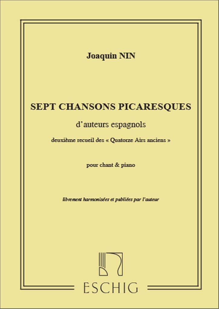 Sept Chansons Picaresques D'Auteurs Espagnols